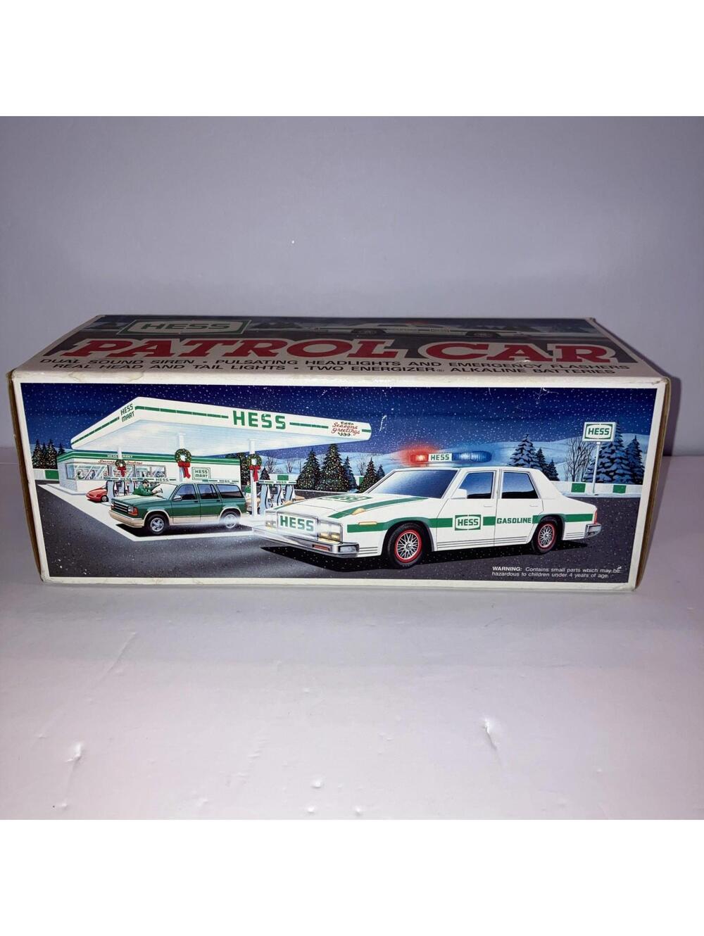 Vintage 1993 Hess Toy Truck Patrol Police Car with Sounds & Lights  New In Box